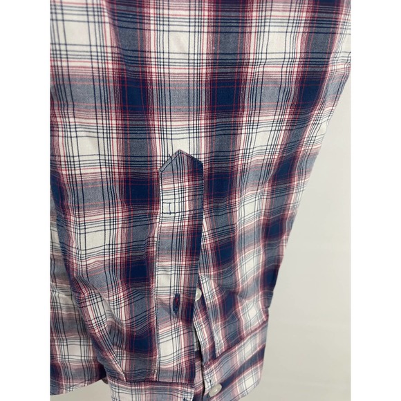J. Crew Size XL men’s  Plaid Button Down Shirt Long Sleeve Blue White 98% Cotton - Picture 6 of 6